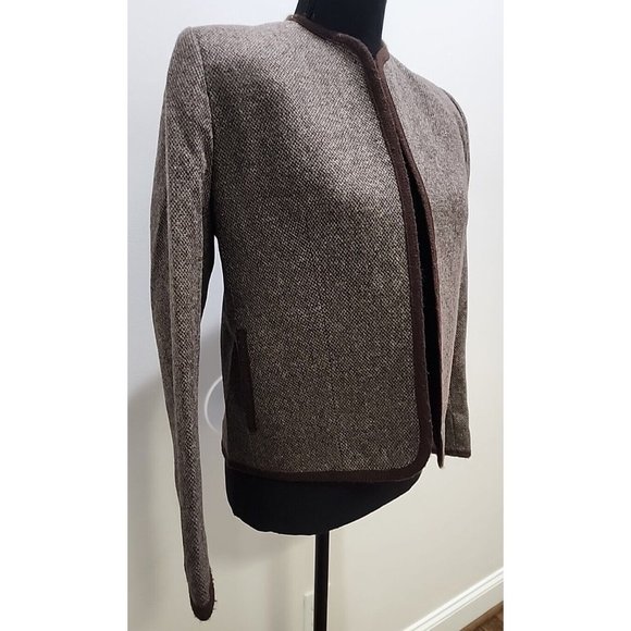 Vintage 60s 70s Evan-Picone Wool Cropped Blazer Size 10 Union Made Retro Women's - Picture 2 of 6